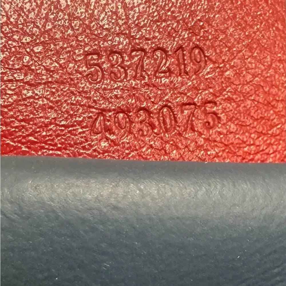 GUCCI Navy Blue Suede & Red Leather Trim Large Sylvie Web Rajah Tote Bag - Picture 15 of 16